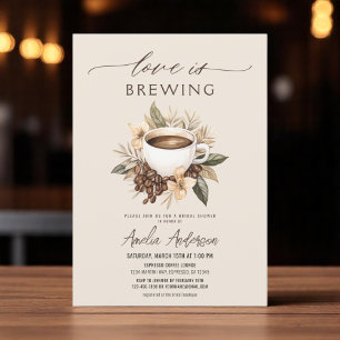 Boho Liebe ist Break Coffee Latte Brautparty Einladung