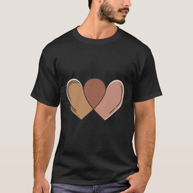 Boho Liebe Line Art Shirt - Minimale Ästhetik (Vorderseite)
