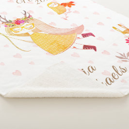 Boho Liebe Little Girl Kaninchen Name Sherpadecke