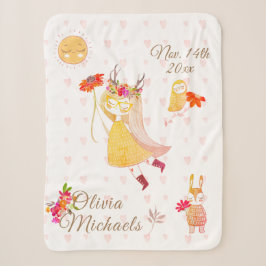 Boho Liebe Little Girl Kaninchen Name Sherpadecke