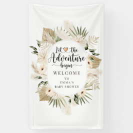 Boho Ließ die Adventure Begin Baby Dusche Banner