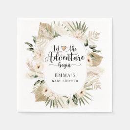 Boho Ließ die Adventure Begin Baby Dusche Serviette