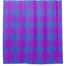 Boho Lila Blue Diamond Weave Muster