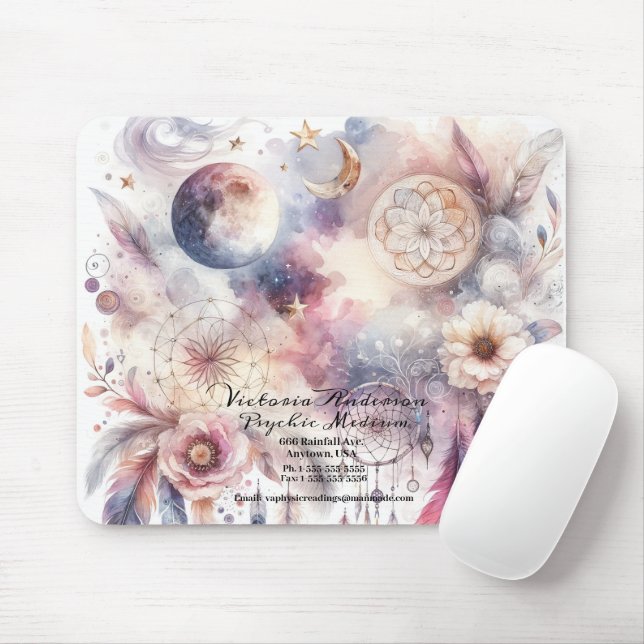 Boho Lila Dreamcatcher Psychische Leselogame Mousepad (Mit Mouse)