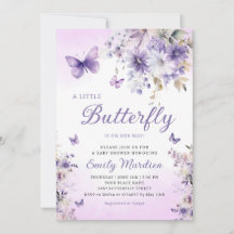 Boho Lila eine kleine Butterfly Girl Babydusche