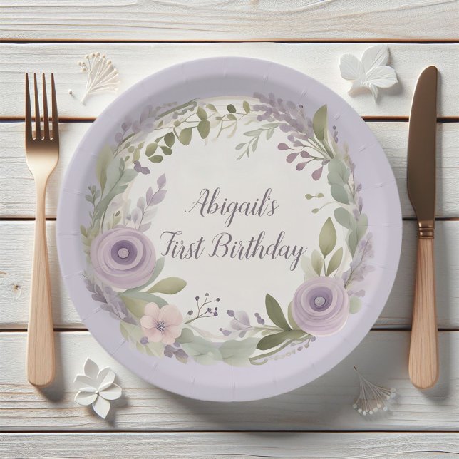 Boho Lila Floral Paper Teller (Von Creator hochgeladen)