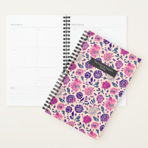 Boho Lila Floral Pattern Planer