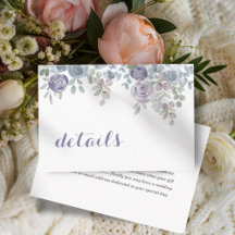 Boho Lila Floral QR-Code Hochzeitsdetails