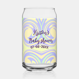 Boho lila grüne Babydusche Marmor rustikal, modern Dosenglas