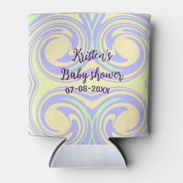 Boho lila grüne Babydusche Marmor rustikal, modern Dosenkühler