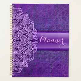Boho Lila Mandala Grosser Planer