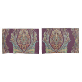 BOHO Lila Paisley Tribal Indien Bohemisches Muster Kissenbezug