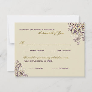 Boho lila Spirale-Bar/Schläger Mitzvah UAWG Karte