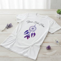 Boho Lila Traumfänger Personalisierte Textgrafik