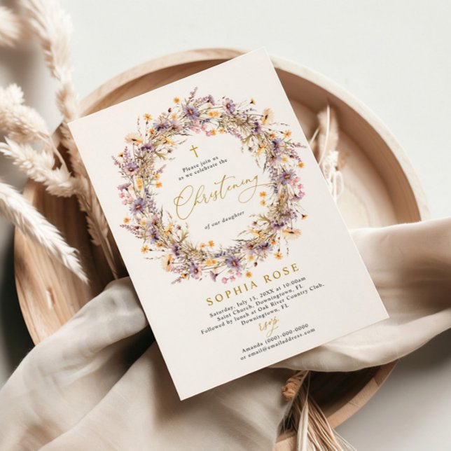 Boho Lila Wildblumen: Einladung feiern (Von Creator hochgeladen)