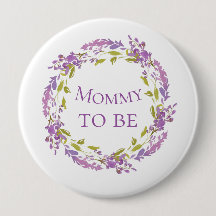 Boho Lila Wreath Mommy wird 4"