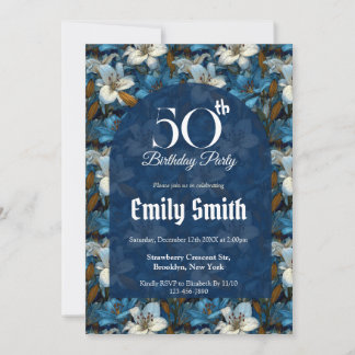 Boho Lilies Inspired 70Th Birthday Einladung