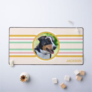 Boho Line Art Dog Foto Schreibtischunterlage