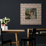 Boho Line Muster in Terracotta Custom Foto Frame Leinwanddruck<br><div class="desc">Personalisiertes Boho Line Muster in Terracotta Border Foto Rahmen Canvas Print</div>