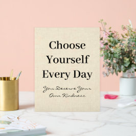 Boho Linen Self-Love Every Day Quote