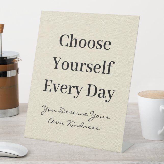 Boho Linen Self-Love Every Day Quote Sockelschild (In Situ)