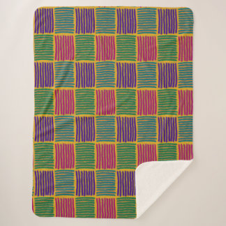 Boho Lines and Dots Sherpa Blanket Sherpadecke