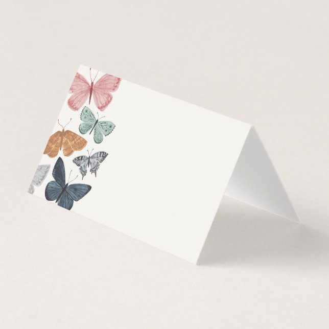 Boho Little Butterfly Platzkarte Tischdekor (Vorderseite)