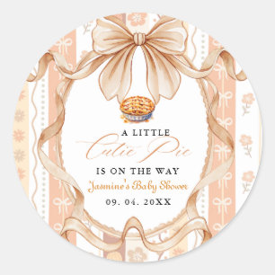 Boho Little Cutie Pie Thanksgiving-Baby-Party Runder Aufkleber