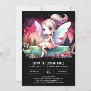 Boho Little Fairy Birthday Einladung