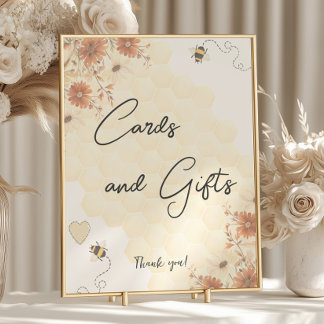 Boho Little Honey Babyduschkarten und Geschenke Un Poster