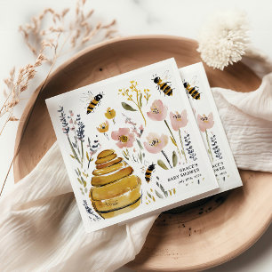 Boho Little Honey Bee Babyparty Serviette