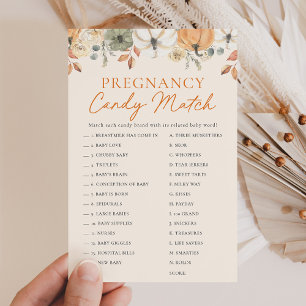 Boho Little Pumpkin Baby Shower Candy Match Game