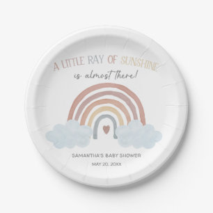Boho Little Ray of Sunshine Baby Shower Pappteller