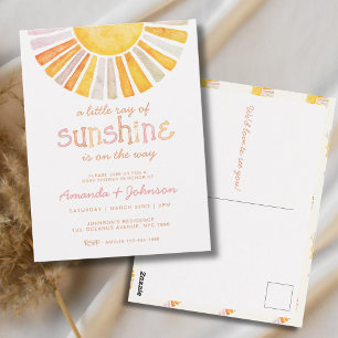 Boho Little Ray of Sunshine Babyparty Postkarte