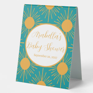 Boho Little Ray von Sun Turquoise Baby Shower Tischaufsteller
