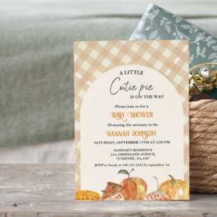 Boho Little Süsse Pie Erntedank Babydusche Einladung