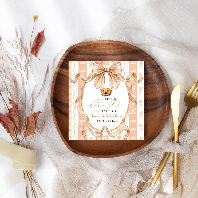 Boho Little Süsse Pie Erntedank Babydusche Serviette (Von Creator hochgeladen)