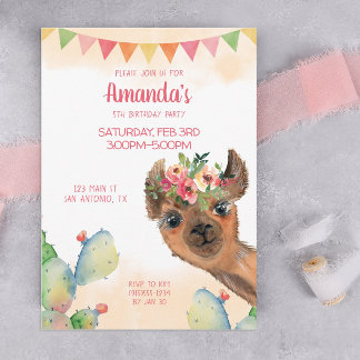 Boho Llama Einladung