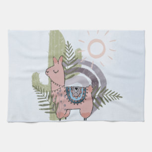 Boho Llama Geschirrtuch