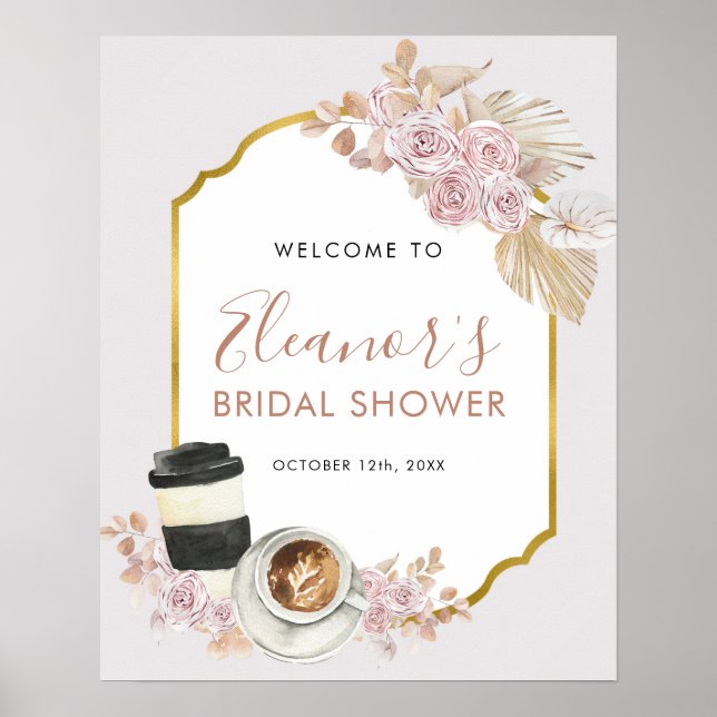 Boho Love brasse Fête des mariées Affiche de bienv (Devant)