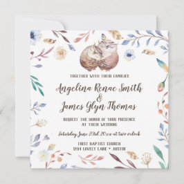Boho Love Ows Faire-part de mariage Floral