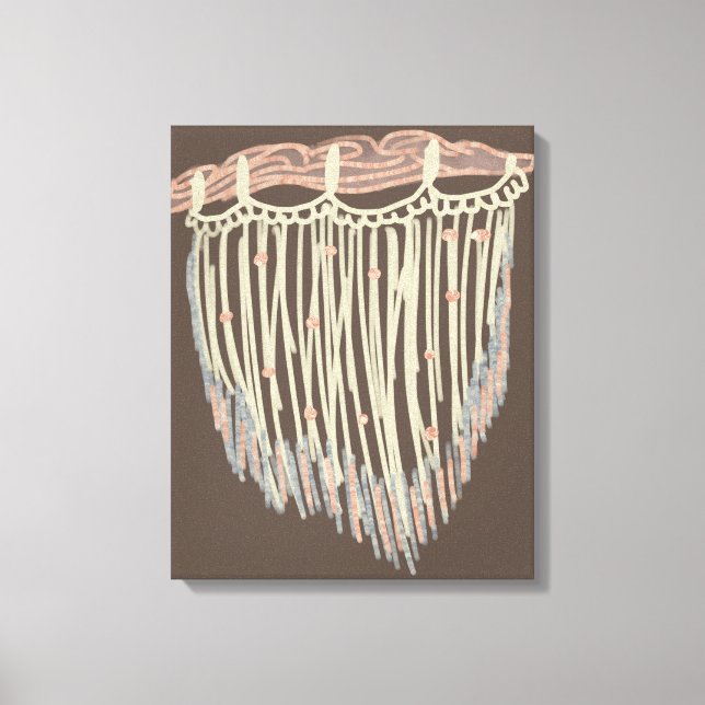 Boho Macrame Hanging Painting Art Leinwanddruck (Vorderseite)
