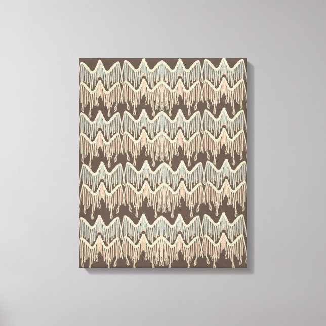 Boho Macrame Painting Doodle Art Leinwanddruck (Vorderseite)