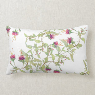 Boho magentarote Rosen-Blumenmuster-KissenLumbar Lendenkissen