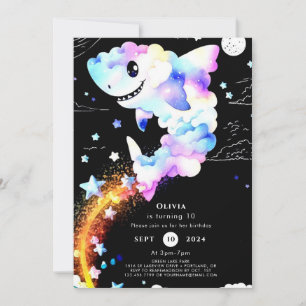 Boho Magical Marine Shark Birthday Einladung