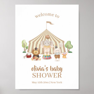 Boho Magical Safari Circus Baby Dusche Willkommen Poster