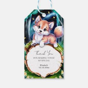 Boho Magical Wolf Baby Shower Geschenkanhänger