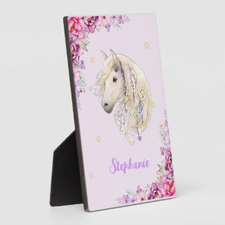 Boho Majestic Horse Shades Pink and Lila Post Fotoplatte