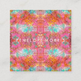 Boho Makeup-Künstler Quadratische Visitenkarte