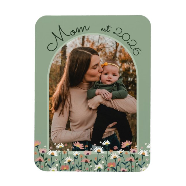 Boho-Mama etablierte salbeigrüne benutzerdefiniert Magnet (Vertikal)